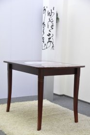 Обеденный стол с фотопечатью Франк-2 (рисунок 128 - кофе, ножки D вишня)