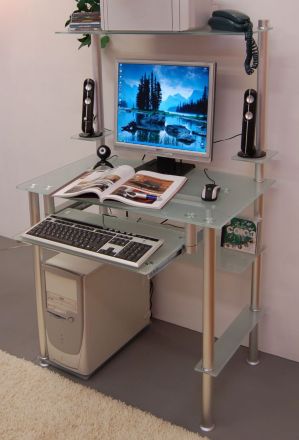 Компьютерный столы G004NG2 матовое стекло