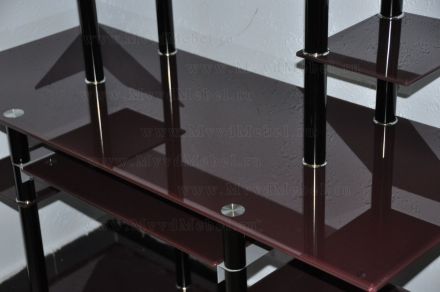 Стол компьютерный из стекла G019G8 стекло коричнево-бордовое (УЦЕНЁННЫЙ!)