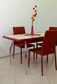 Стол с керамической плиткой Либерти-Молоко раздвижной (DMC)