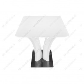 Стол раздвижной Horns 160 белый стеклянный
