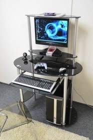 Стол компьютерный D97G3 чёрный с блёстками