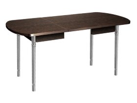 Обеденный стол раскладной со скруглением, модель &quot;Орфей-10&quot;, цвет дуб венге