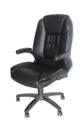 Кресло руководителя ZC-910 чёрное с эргономичной спинкой (BM)