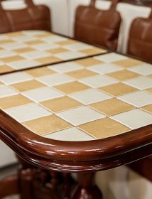 Стол с плиткой Димасс-Шахматы раздвижной (DMC)