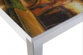 Стол раздвижной LUGANOV-Рим стеклянный с фотопечатью