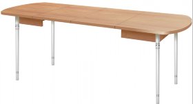 Обеденный стол раскладной со скруглением, модель &quot;Орфей-10&quot;, цвет ольха