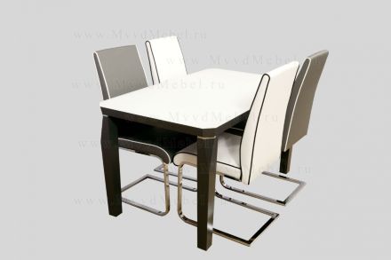 Прямоугольный обеденный стол В3170 ультра-белое стекло