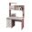 Письменный стол для школьника с надстройкой, модель &quot;Британия-52.13+52.18&quot; цвет Ясень Шимо тёмный, столешница Дуб Кобург, фасады глянец Мокко и Дуб Кобург