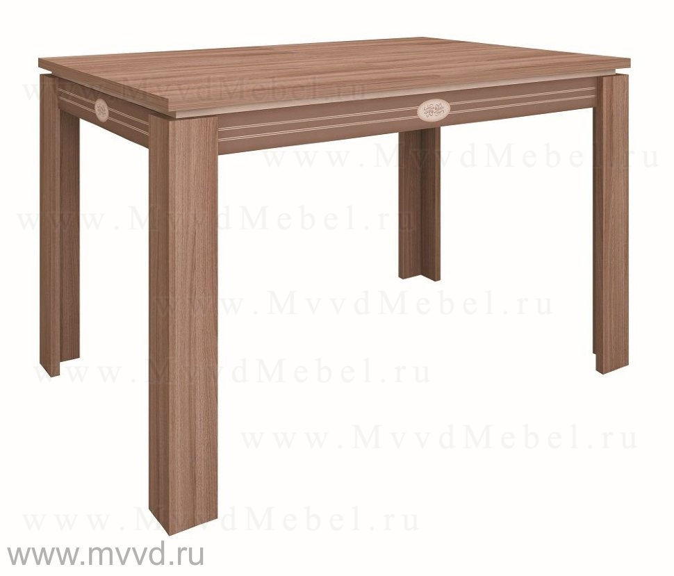 Обеденный стол раздвижной, модель "Орфей-14.11", цвет ясень шимо тёмный/дуб кобург