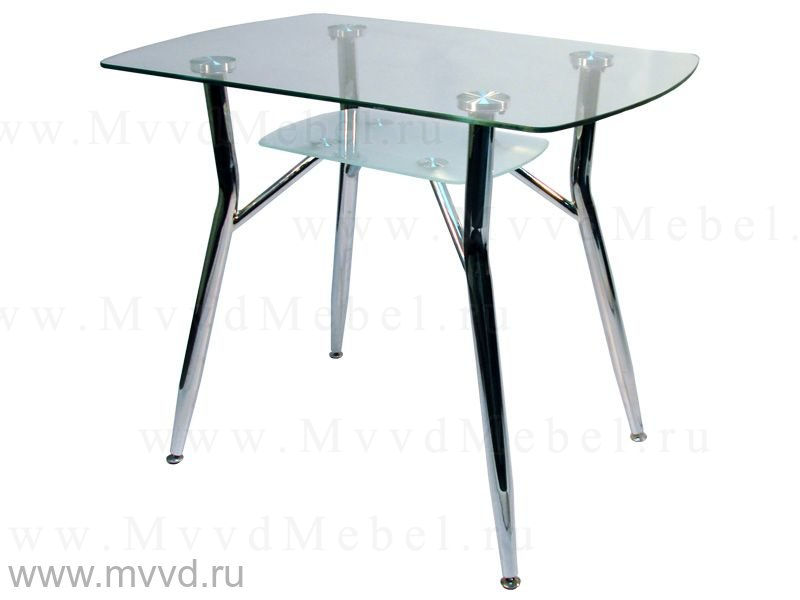 Прямоугольный обеденный стол АЗАЛИЯ-1 прозрачное стекло (GT-AD)