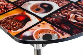 Стол раздвижной SIENALE-Кофе стеклянный с фотопечатью