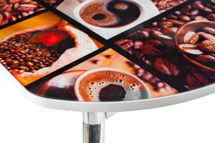 Стол раздвижной SIENALE-Кофе стеклянный с фотопечатью
