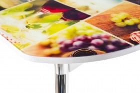Стол раздвижной SIENALE-Виноград стеклянный с фотопечатью