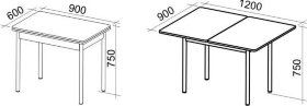 Обеденный стол раскладной с ящиком (нишей), модель &quot;Орфей-1.1&quot;, цвет ясень шимо тёмный