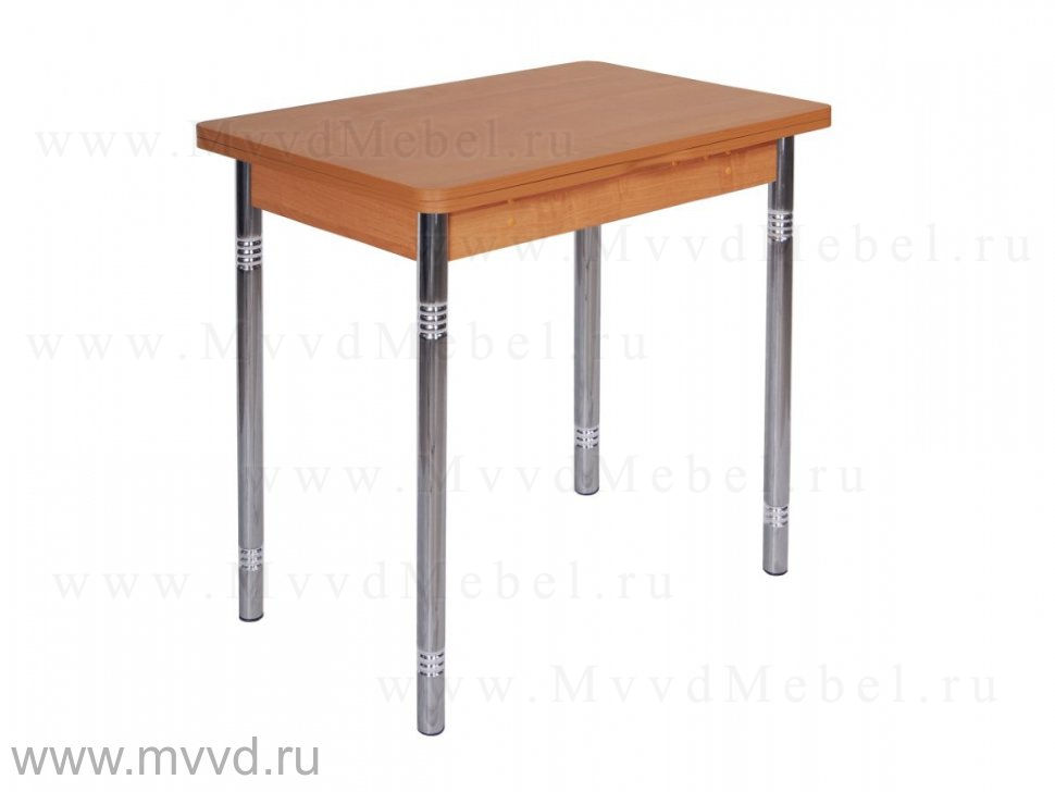 Обеденный стол раскладной с ящиком (нишей), модель "Орфей-8", цвет ольха