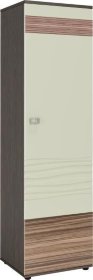 Стенка в гостиную модульная &quot;Соренто-232&quot; - готовый комплект длиной 232 см, в цвете Дуб Венге с фасадами Зебрано и Жемчуг глянец