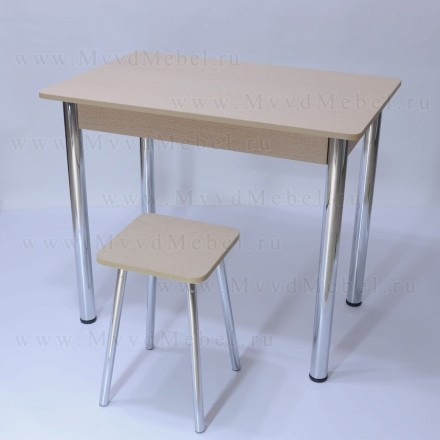 Маленький кухонный стол ТП-90х60 / 100х60 ножки хром