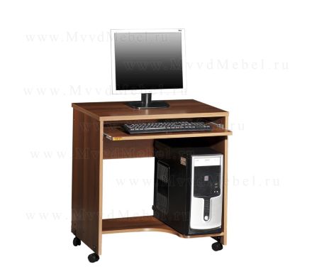 Компьютерный стол на колесиках, модель &quot;Фортуна-22.1&quot;, цвет ДСП - Орех Пегас