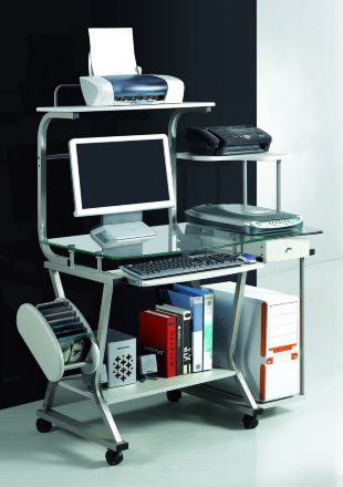 Стеклянный компьютерный стол SB-Т240М стекло прозрачное (SB)