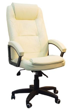 Кресло руководителяCH-6519 бежевое с обивкой из кожезаменителя PVC с механизмом качания и фиксацией (BM)