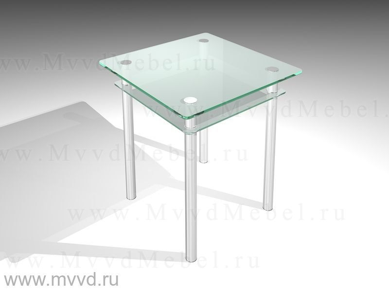 Квадратный обеденный стол АТЛАНТ-502 матовое стекло (GT-AD)