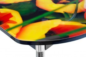 Стол раздвижной SIENALE-Тюльпан стеклянный с фотопечатью