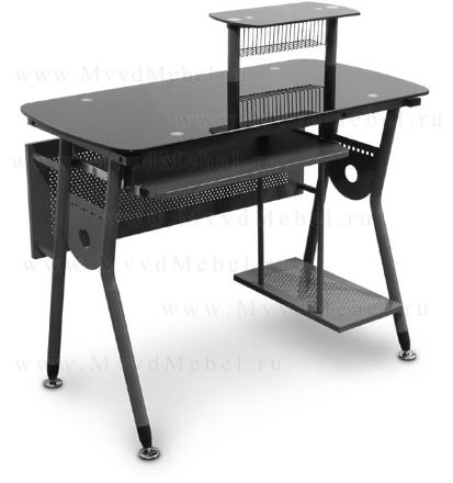 Стеклянный компьютерный стол SB-T1073B чёрное стекло (SB)