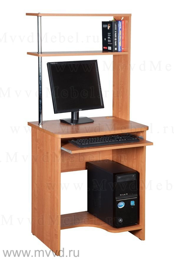 Компьютерный стол из ДСП, модель "Фортуна-25.1", цвет Ольха