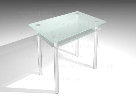 Прямоугольный обеденный стол АТЛАНТ-2 матовое стекло (GT-AD)