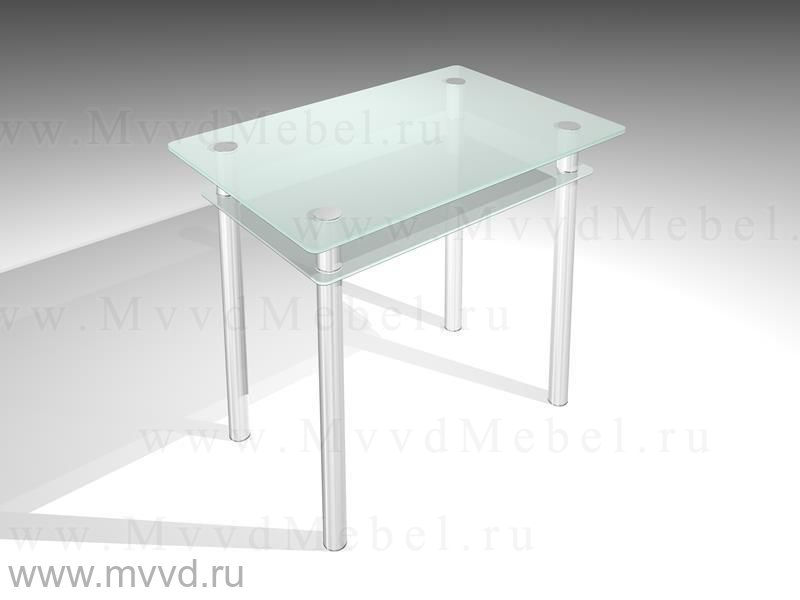 Прямоугольный обеденный стол АТЛАНТ-2 матовое стекло (GT-AD)