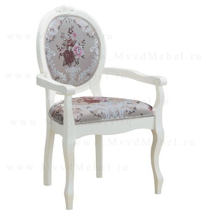 Стул-кресло DIANA-AC молочный с подлокотниками