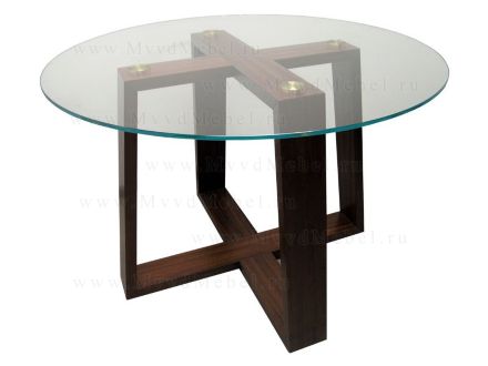 Круглый обеденный стол ВЕНА-3 с каркасом из дерева (GT-AD)