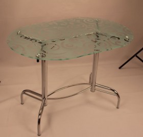 Стол на заказ кухонный стеклянный Этюд с рисунком или фотопечатью