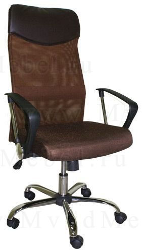 Офисное кресло с эргономичной спинкой H-935L-2R коричневое (BM)