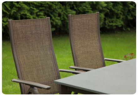 Комплект садовой мебели - Стол LEON (1 шт.) и Стул-кресло раскладное SIENA (4 шт.) (BF)