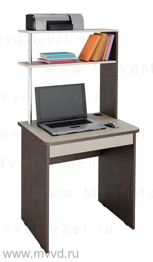 Компьютерный стол из ДСП, модель "Фортуна-37" цвет Дуб Венге, цвет столешницы Дуб Кобург