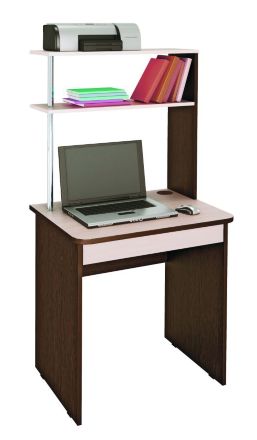 Компьютерный стол из ДСП, модель &quot;Фортуна-37&quot; цвет Дуб Венге, цвет столешницы Дуб Кобург