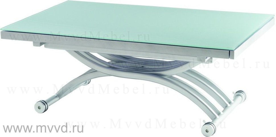 Журнальный стол-трансформер В2109 белый/белый глянец