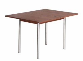 Обеденный стол раскладной с ящиком (нишей), модель &quot;Орфей-1&quot;, цвет орех итальянский