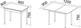 Обеденный стол раскладной с ящиком (нишей), модель &quot;Орфей-1&quot;, цвет орех итальянский