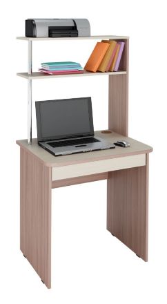 Компьютерный стол из ДСП, модель &quot;Фортуна-37&quot; цвет Ясень Шимо тёмный, цвет столешницы Дуб Кобург