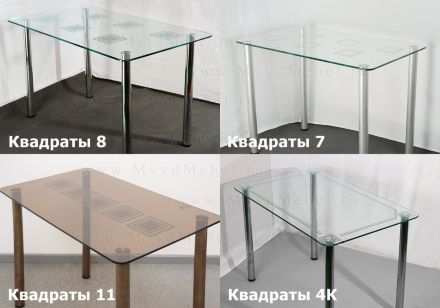 Стол на заказ кухонный стеклянный Троя-23 с рисунком или фотопечатью