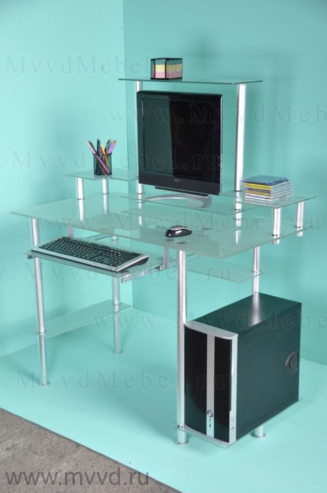 Компьютерный столы D99G2 матовое стекло