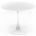 Стол круглый TULIP-DT1-718 dia.90 супер белый стеклянный