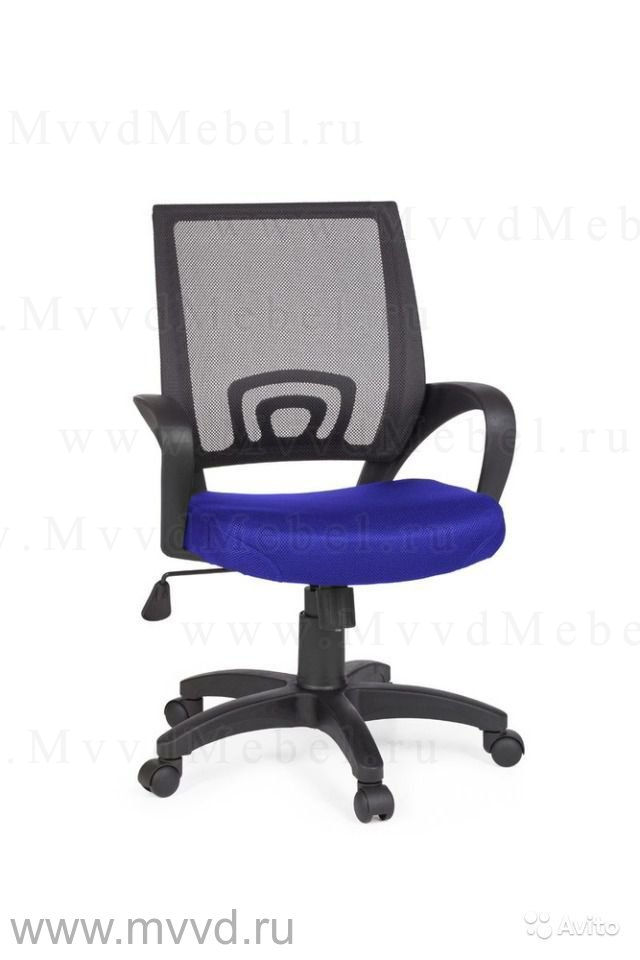 Компьютерное кресло Z-6474 синее с эргономической спинкой (BM)
