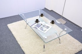 Прямоугольный стеклянный стол журнальный G-110