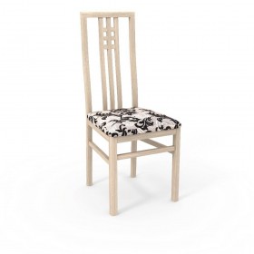 Деревянный стул с мягким сиденьем с высокой спинкой Ла Скала (KS)