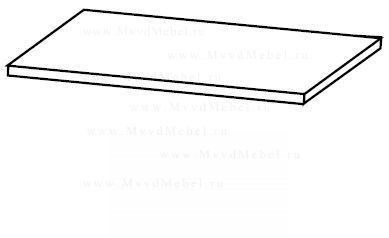 Полка для шкафа-купе шириной 152 и 229 см и глубиной 45 см (Тиволи и Палермо гл.45)