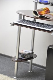 Компьютерный стол стеклянный D97G8 коричневый Распродажа